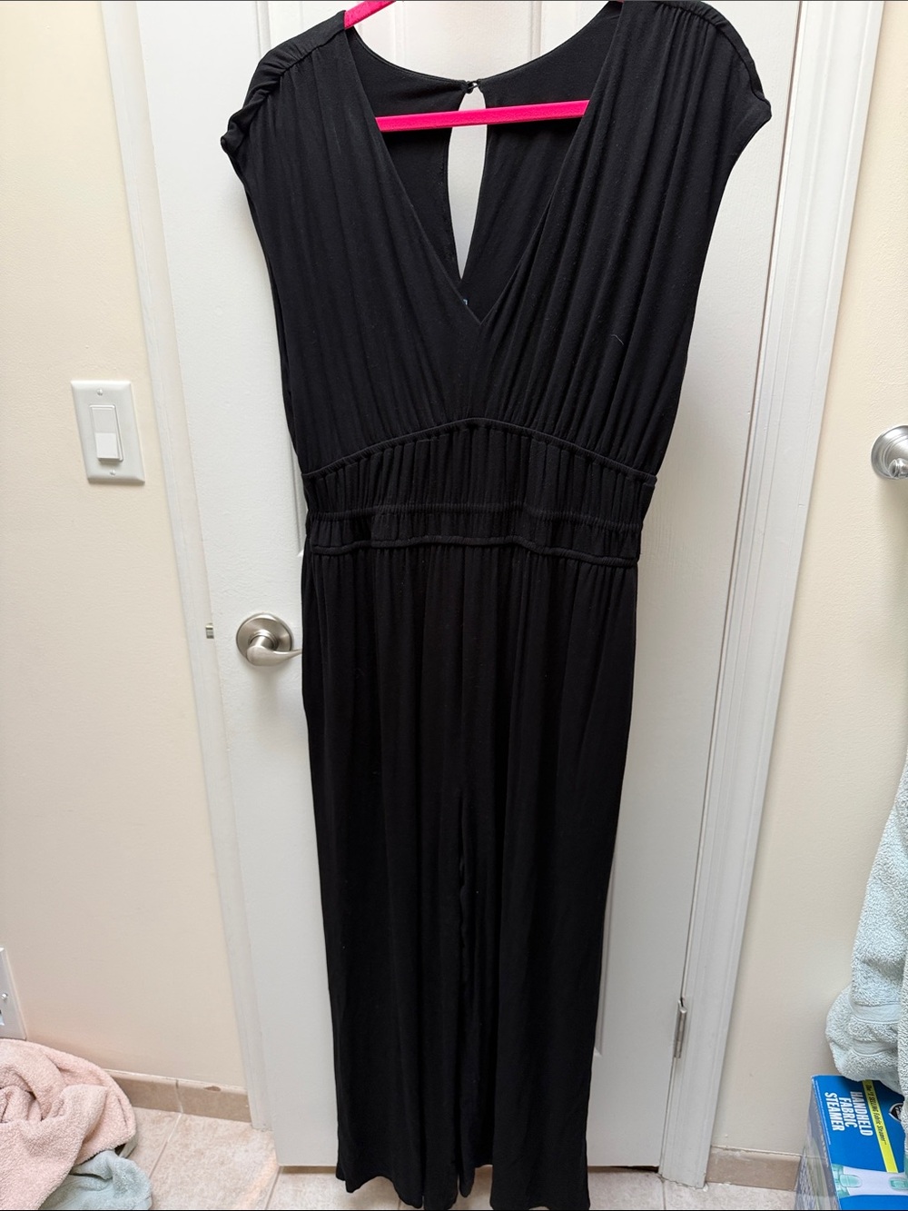 Black V-Neck Women’s Jumpsuit /Romper